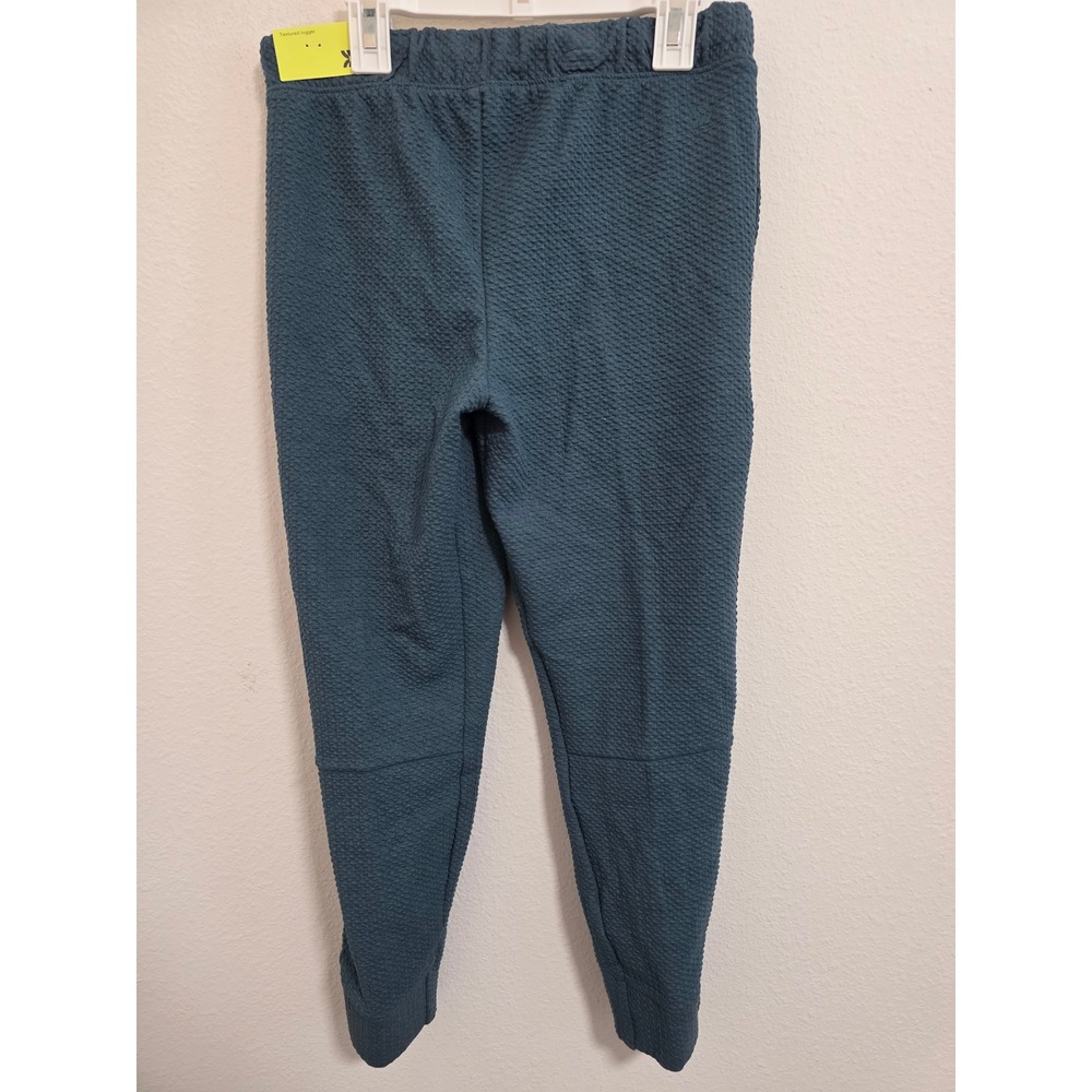 All in Motion girl Textured Jogger Pants Dark Teal Blue Size L 10/12 NWT - Picture 3 of 4